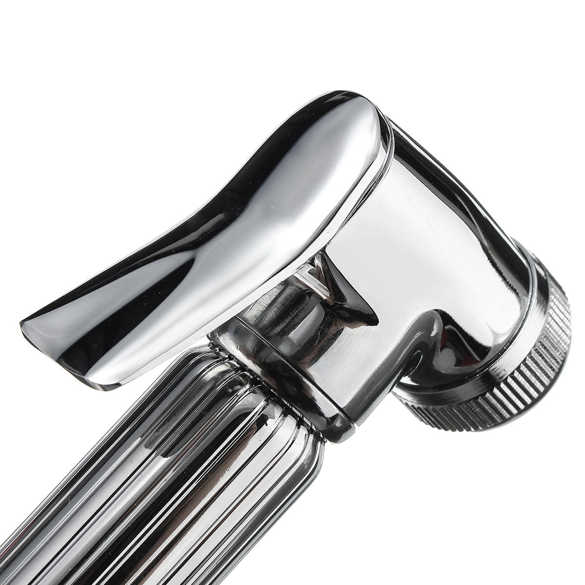 Brass Shattaf Douche Spray Bidet Toilet Shower Head Nozzle Holder - Silver Cleaning Device