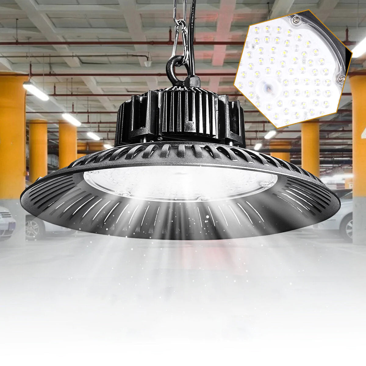 100W/150W/200W UFO LED Hallenleuchte für Werkstatt und Industrietechnik