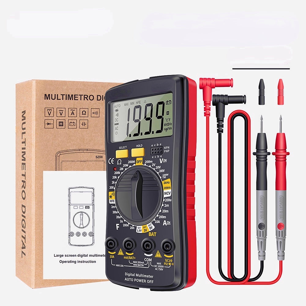 Ultra-thin Digital Multimeter - Auto Voltmeter AC/DC 220V Storage Meter