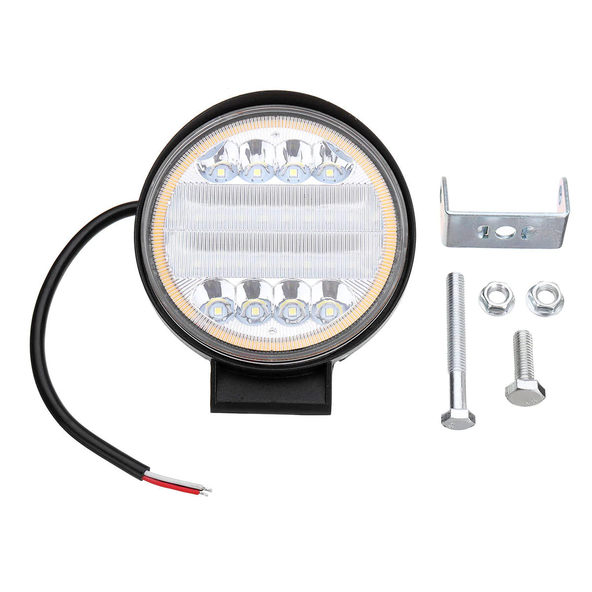 126W LED Work Light Yellow Beam Lamp DRL Amber Angel Eye for Car, Motorcycle, Off-road Truck