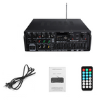 2 Channel HiFi Stereo Audio Power Amplifier with Remote Control, USB, SD, FM, 220V EU Plug