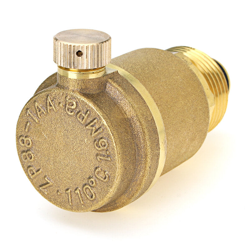 Brass Automatic Air Vent Valve - Safety Pressure Relief for Water Heater HVAC Pipeline System