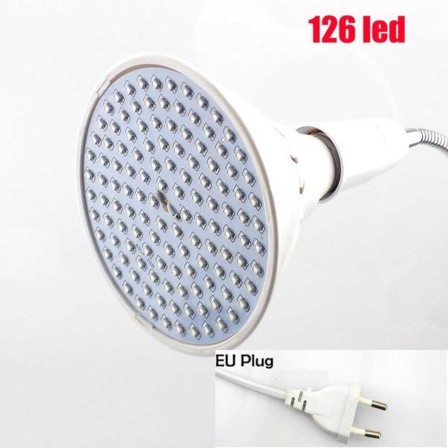 60W 126-200 LED Plant Grow Light Bulb - 360 Degree Flexible Desk Lamp for Greenhouse Flowers