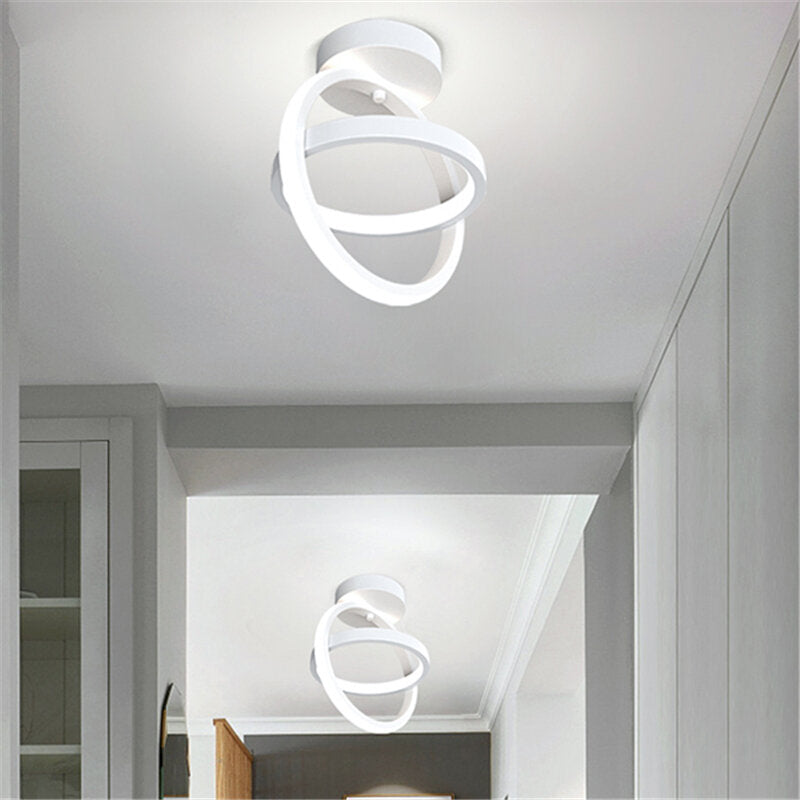 Modern LED Ceiling Lamp Dual Ring Chandelier Fixture, AC85-265V, Living Room Pendant Light