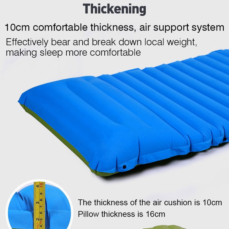 Ultralight Self-Inflating Air Mattress - Widened Sleeping Pad, Splicing Inflatable Bed, Beach Picnic Mat, Camping Tent Cushion