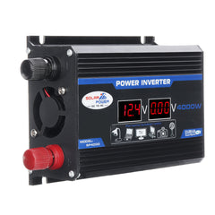 1200W Peak Car Power Inverter DC 12V to AC 110V/220V, Dual USB, Modified Sine Wave, LED Screen