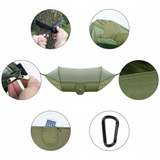 Portable Camping Hammock with Mosquito Net and Pop-Up Light - Outdoor Parachute Fabric