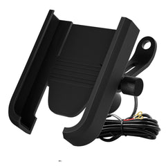 12V USB Rechargeable Waterproof Handlebar Mirror Phone GPS Holder for Electric Car, Motorcycle, Bike, Scooter, 4-6.5 inch