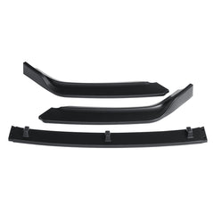 3Pcs Matte Black Front Bumper Lip Body Kit Spoiler for Cars