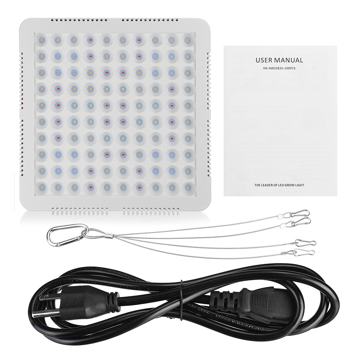 100 LED Full Spectrum Grow Light Panel for Indoor Hydroponics, Vegetative, and Flowering Plants