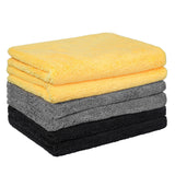 6PCS 16x32in Super Thick Soft Plush Microfiber Car Cleaning Towels - Convenient and Highly Absorbent