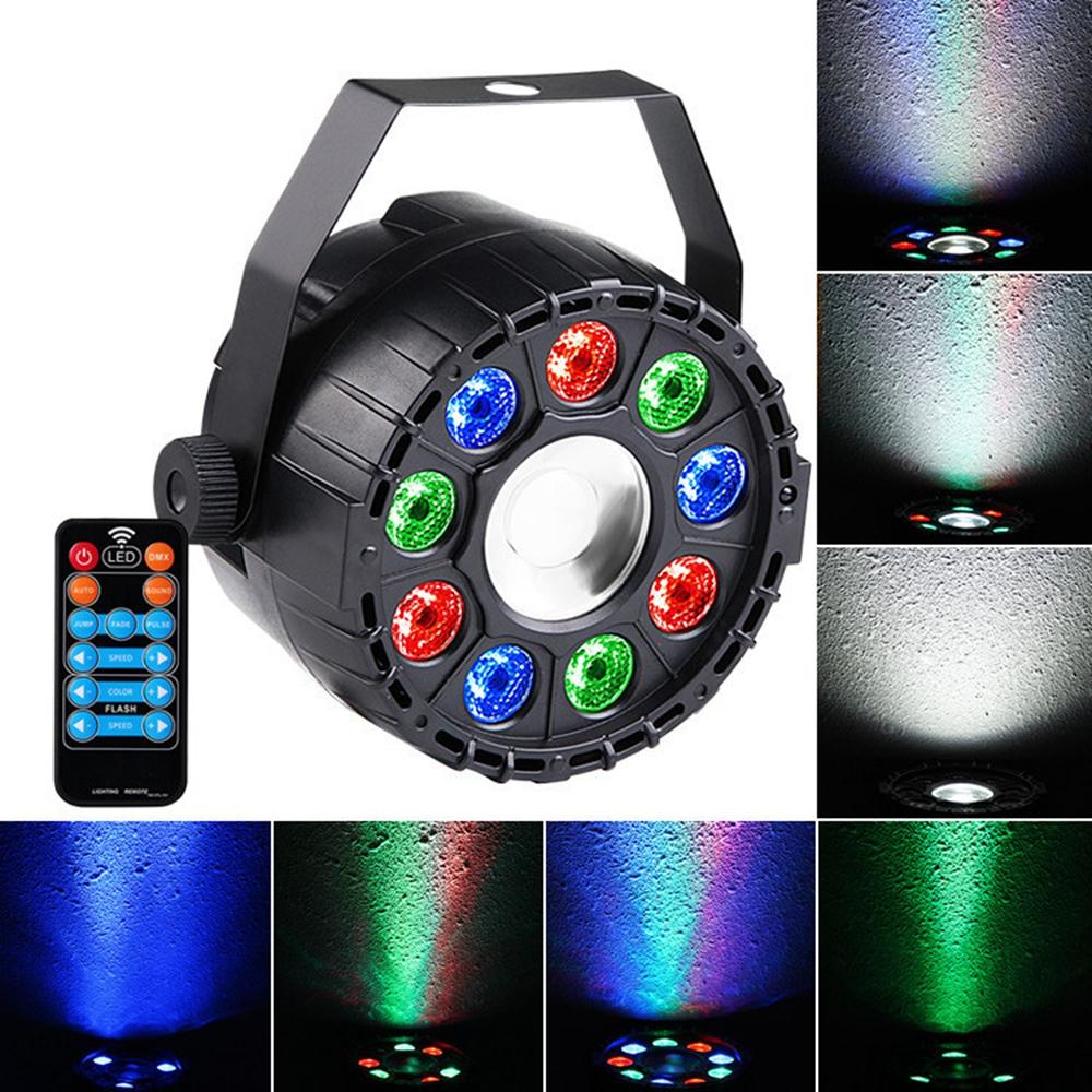 15W RGBW LED Sound-Activated DMX Stage Strobe Light with Remote Control for Christmas Disco AC90-240V