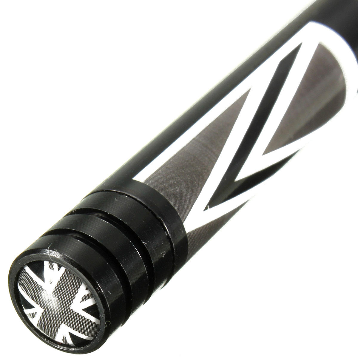 Union Jack UK GER Flag Carbon Fiber Car Antenna - 7.7cm/10.7cm