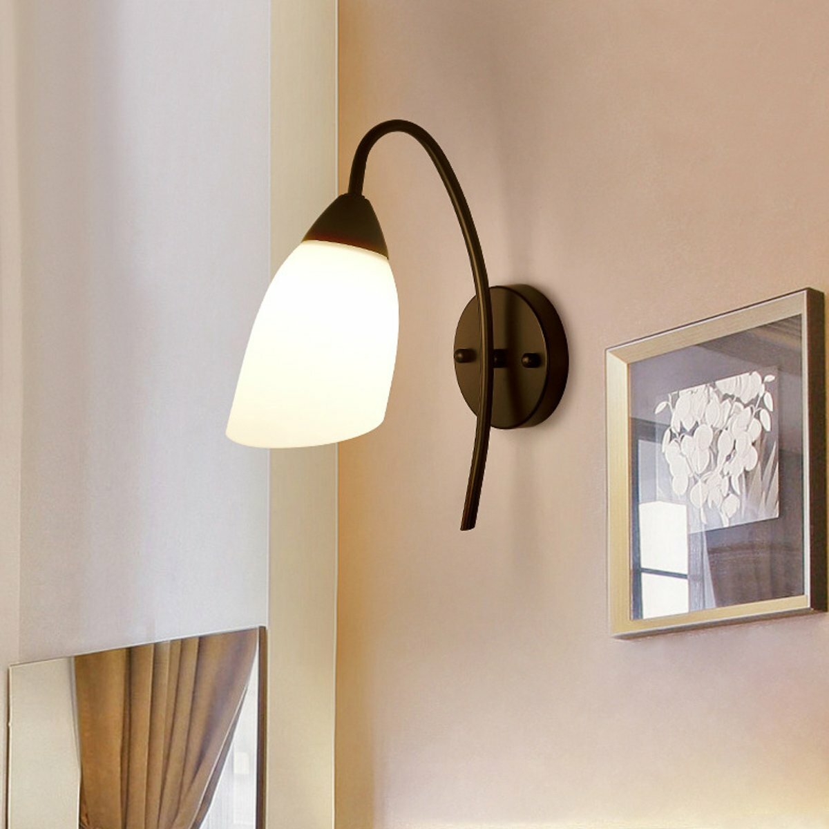 Modern LED Wall Light - Glass Sconce for Bedroom, Stair, and Hallway Lighting Fixtures