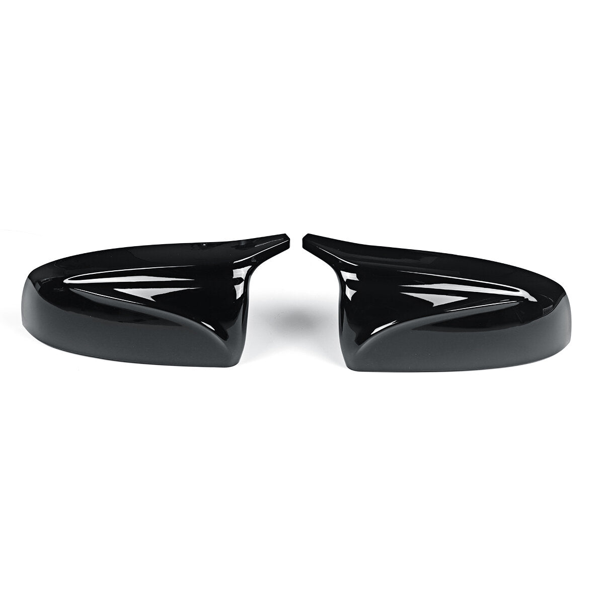 Glossy Black M Style Rear View Mirror Cap Cover Replacement Pair for Cars