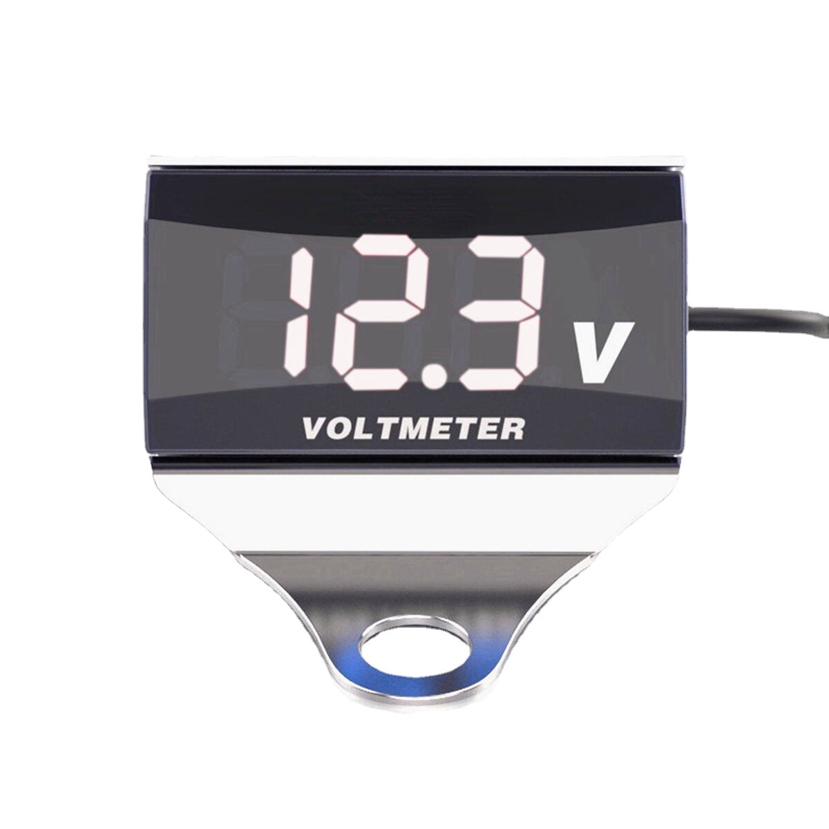 12-150V LED Digital Voltmeter Voltage Gauge Panel Meter with Bracket for Motorcycle, Scooter, Car