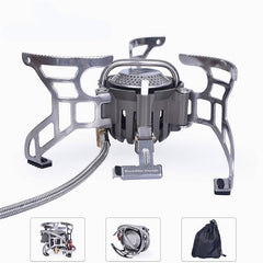 Portable Outdoor Camping Gas Stove with Igniter - Foldable Aluminum Alloy Cooker, 3500W