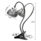 30W Flexible Clip-on LED Grow Light, Full Spectrum Dual Lamp for Hydroponics and Flowering Plants