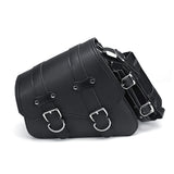 Universal Black Leather Motorcycle Saddlebags - Durable Saddle Bags for All Bikes