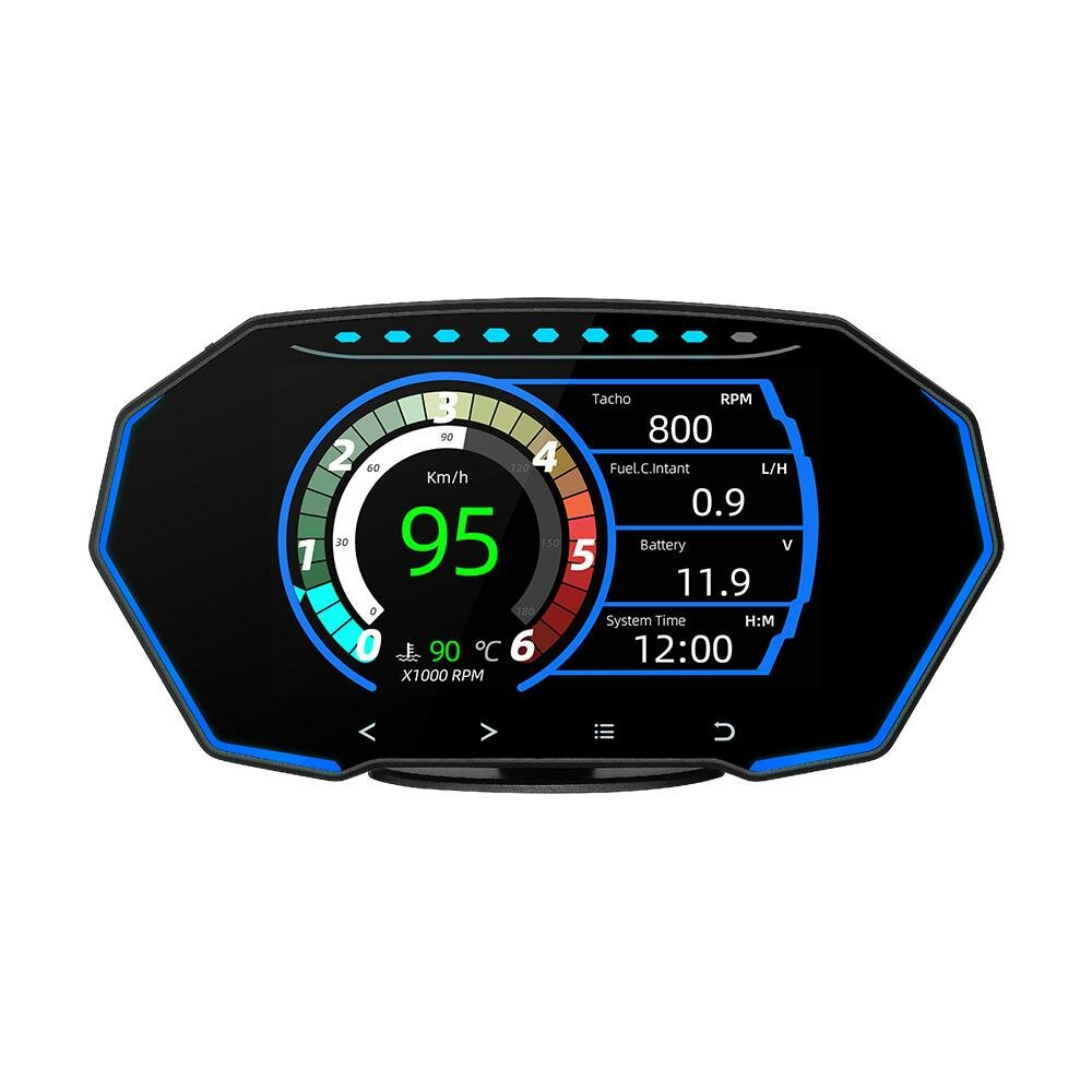 4-Inch F11 HUD Head-Up Display Car Speedometer OBD GPS System Gradiometer Auto Diagnostic Tool
