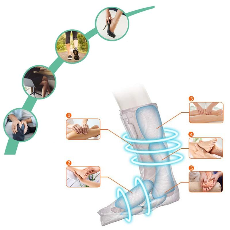 Pressotherapy Leg Massager with Air Compression, 2 Modes & 3 Intensities for Improved Circulation
