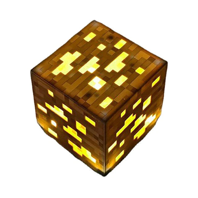 Wiederaufladbare LED-Minecraft-Taschenlampe, Nachtlicht – kreative Spiellampe für Kinder, Zuhause, Schlafzimmer-Dekoration