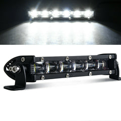 8" 60W 6500K 6-LED Slim Work Light, Single Row, 9-30V Spot Beam, Off-Road Waterproof Lamp