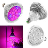 9W 12 LED E27 Red Blue Grow Light for Hydroponics, Flowers, Plants, Vegetables