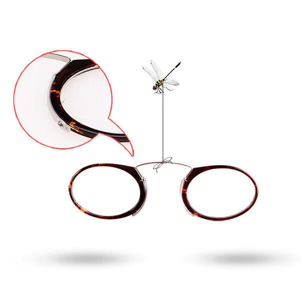 Mini Ultralight Clip-On Nose Reading Glasses for Men & Women - Portable & Convenient