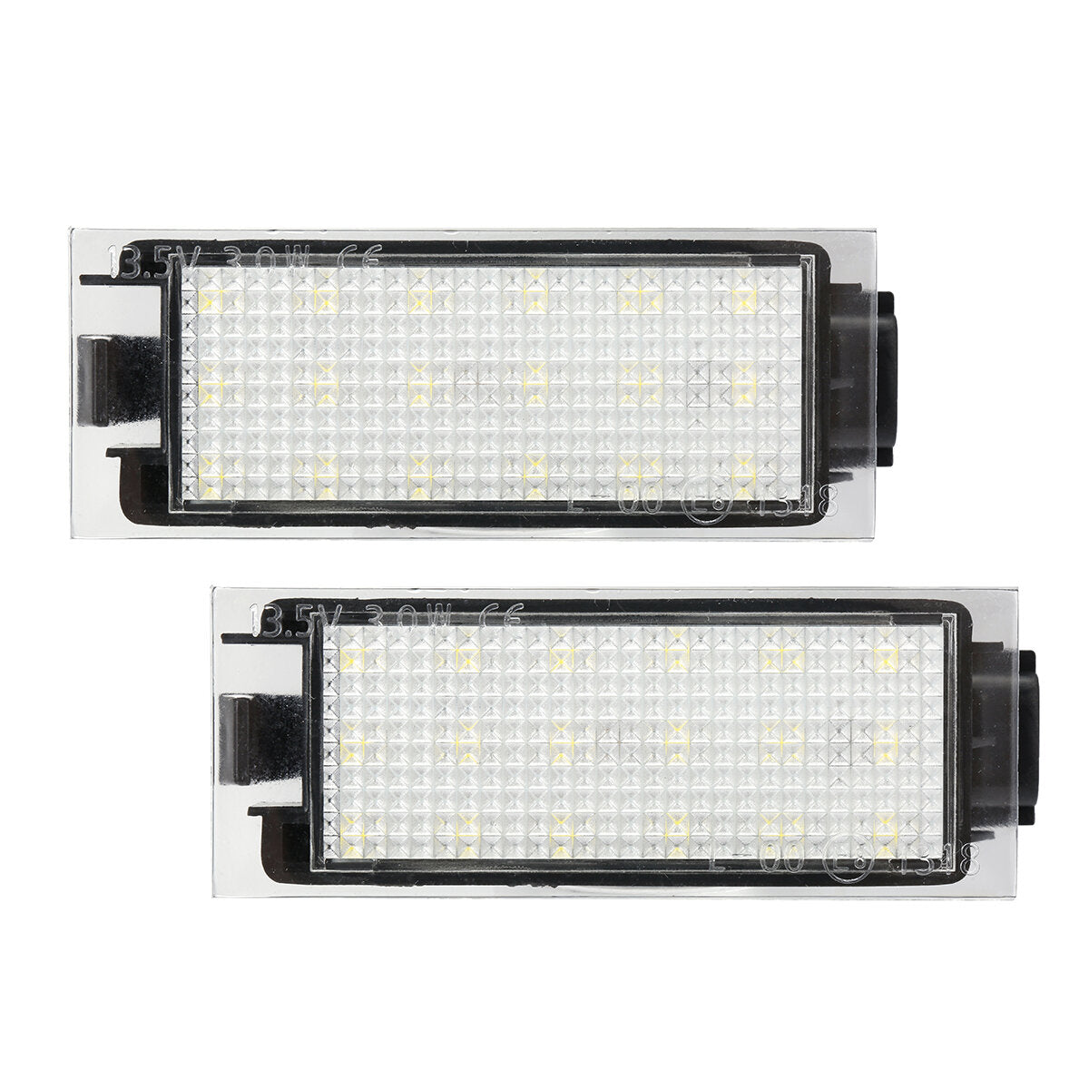 12V LED License Plate Lights - White, Pair