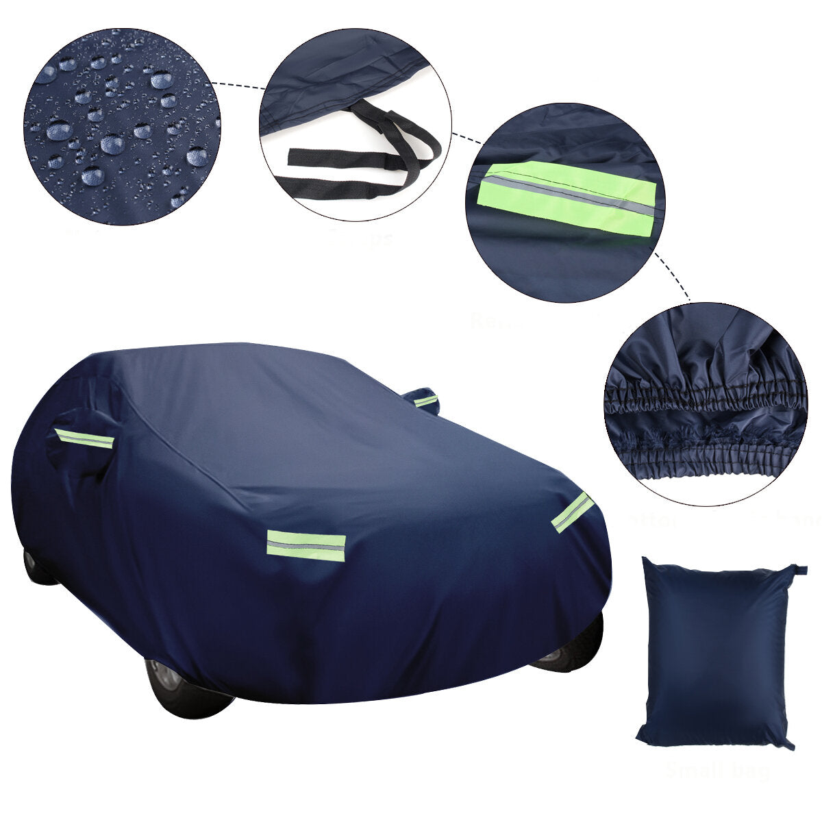 XXL 210T Car Cover for Sedan - Waterproof, UV Protection, Sun, Rain, Snow, Dust, Scratch, Rust Resistant