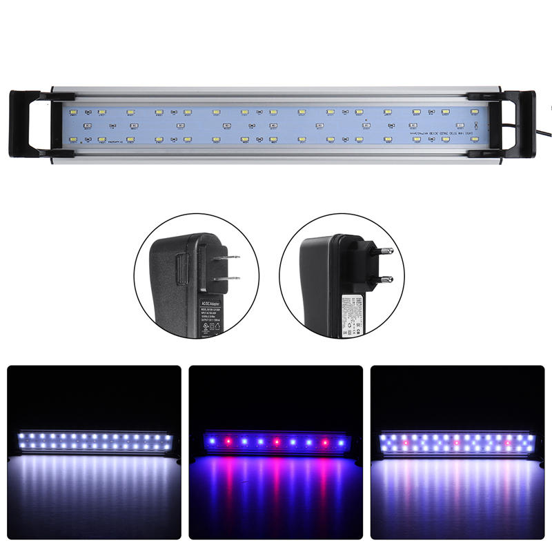 16W 60cm LED Aquarium Fish Tank Light with Timer - Submersible Plant Grow Lamp