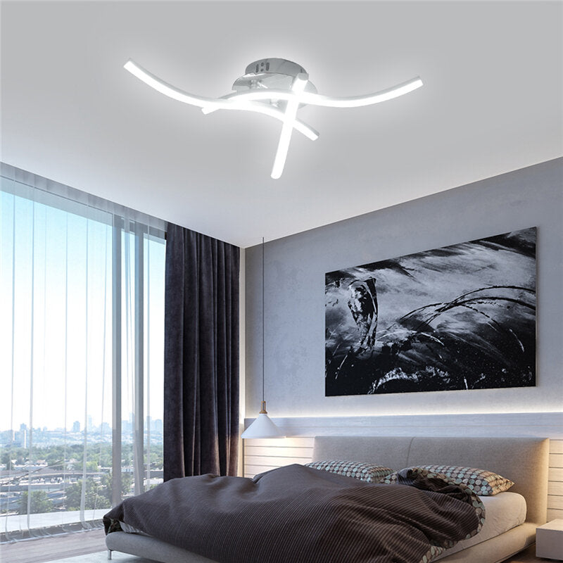 Modern LED Ceiling Lamp with Remote Control, 3/4 Lights, AC165-265V for Kitchen and Bedroom