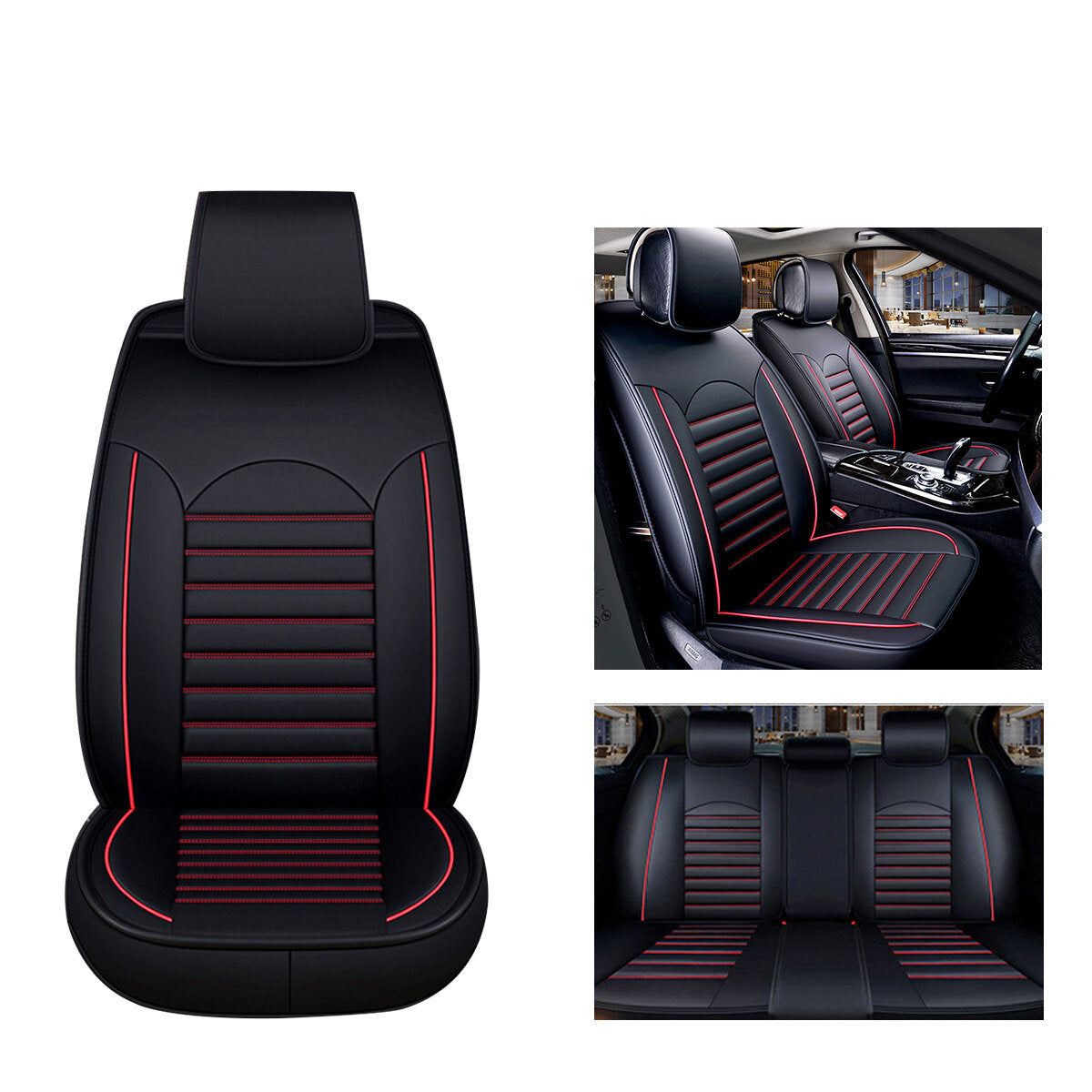 Universal PU Leather Car Seat Mat Cover - 4 Colors, Wear-resistant, Breathable Cushion Pad