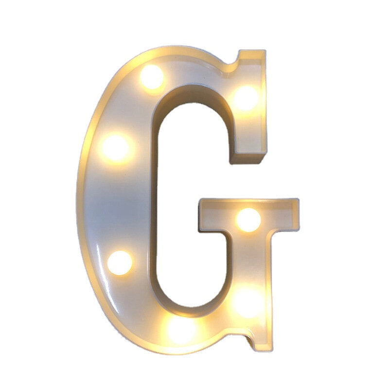 LED English Letter & Symbol Pattern Night Light - Home Decor for Bedroom, Birthday Party, Proposal