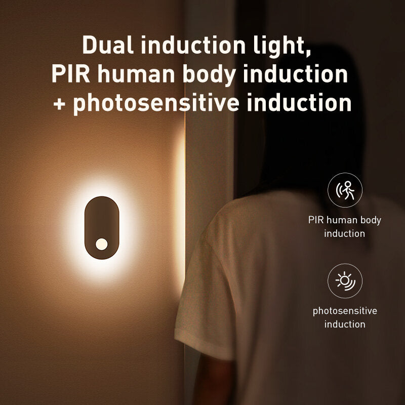 Rechargeable PIR Motion Sensor Night Light - Magnetic LED Bedside Lamp for Home, Wall, and ZigBee Integration