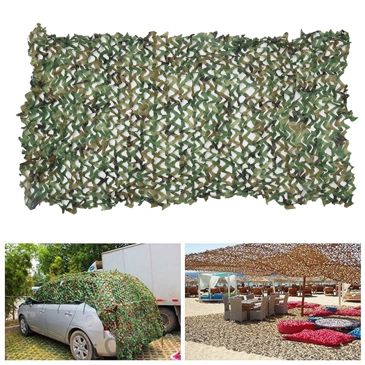 Camouflage Net Shading Net for Decoration, Courtyard, Camping, Outdoor, Army, Military, Sun Shelter, Car Cover