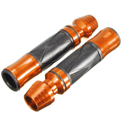 7/8" Universal Motorcycle Handlebar Grips - Rubber & Aluminum for Sports Bikes