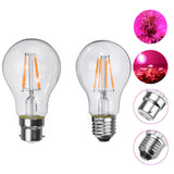 E27 B22 4W A60 COB LED Grow Light Bulb for Hydroponic Plants, Non-Dimmable, AC85-265V