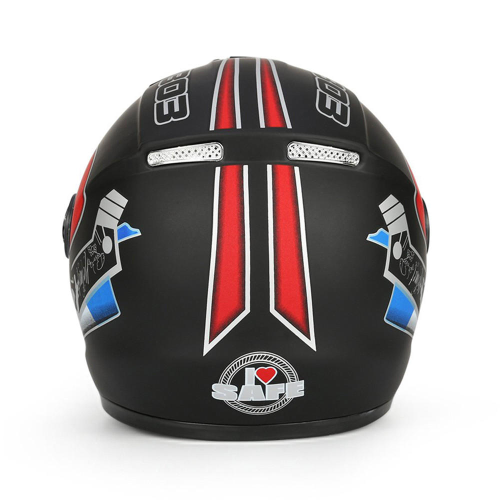 Unisex-Integralhelm für Motorradfahrer mit HD-Antibeschlaglinse und Nackenschutz – atmungsaktiv, universelle Passform