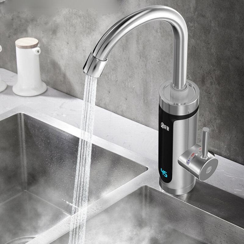 Instant Electric Hot Water Faucet - Digital Display, Fast Heating for Household Kitchen