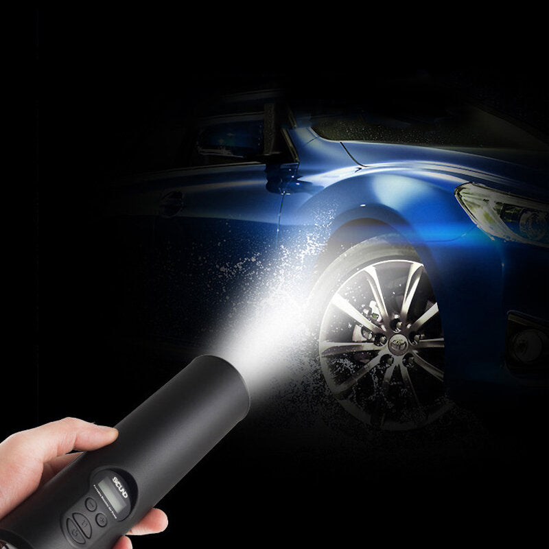 LCD Display Smart Air Pump Tire Inflator with LED Light - Multi-Purpose Wireless Portable Cordless Compressor