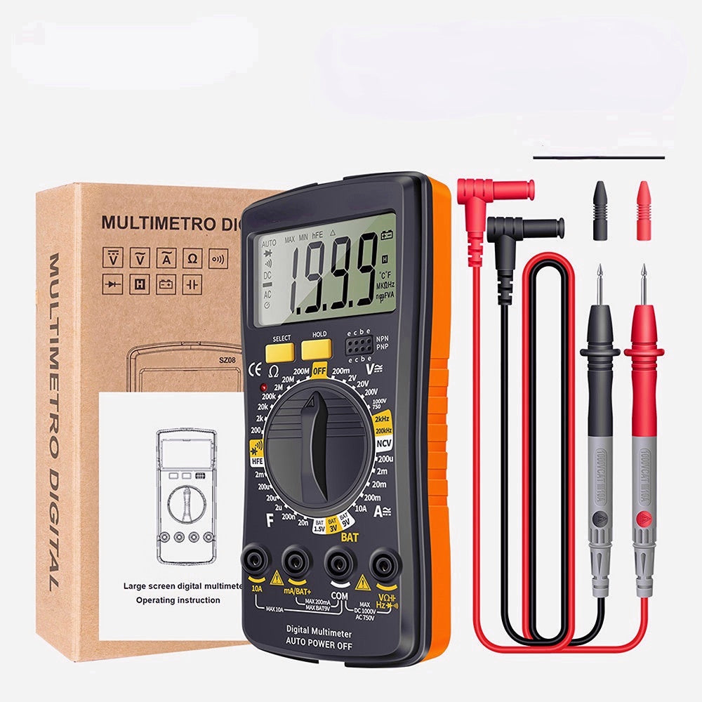 Ultra-thin Digital Multimeter - Auto Voltmeter AC/DC 220V Storage Meter