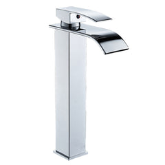 Stainless Steel Waterfall Faucet - Single Handle Mixer Tap for Bathroom & Kitchen Sink