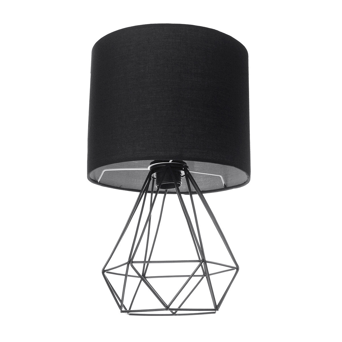 Modern Hollowed Out Bedside Table Lamp with Shade for Living Room or Bedroom Desk