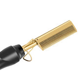 Hair Smooth Iron Straightening Heating Brush Comb Multi-Function Curler