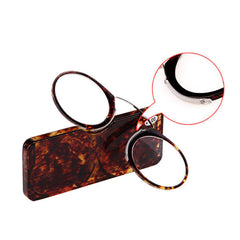 Mini Ultralight Clip-On Nose Reading Glasses for Men & Women - Portable & Convenient