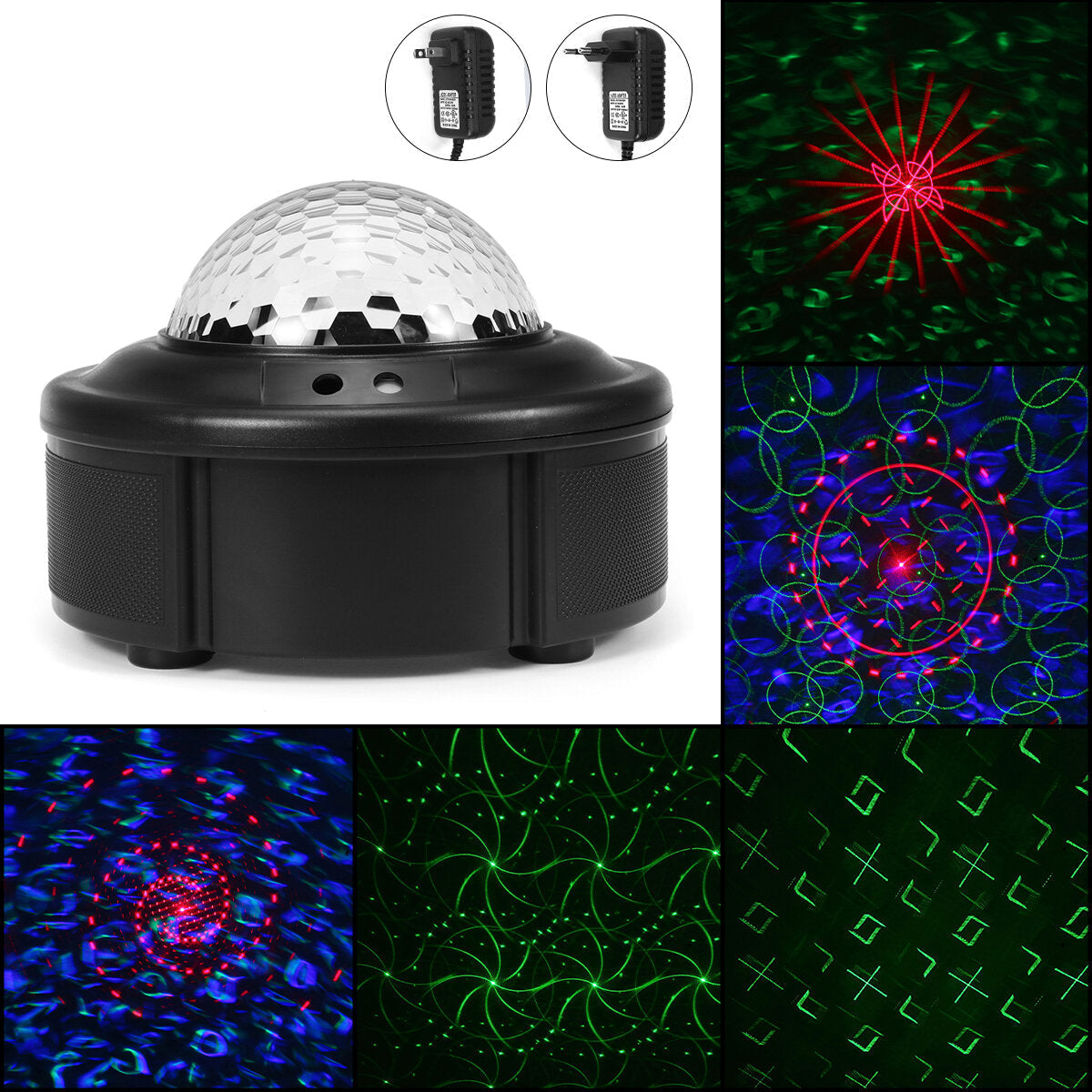 Projection Lamp with Water, Flame, Ocean Patterns - 7-Color Stage KTV Flash Light