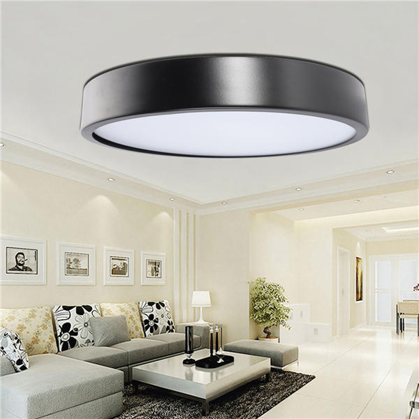 12W/18W/24W LED Ceiling Light, Warm/Cold White, Black Mount Fixture for Home, Bedroom, Living Room, 5CM