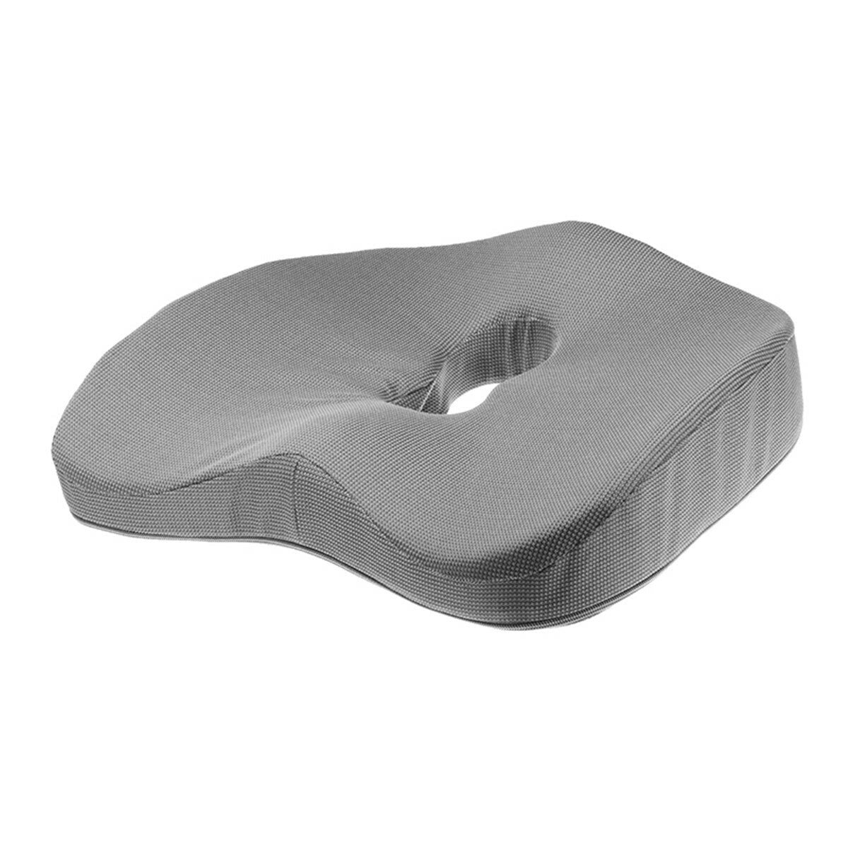 Memory Foam Car Seat & Office Chair Cushion - Hip Pain Relief & Height Booster